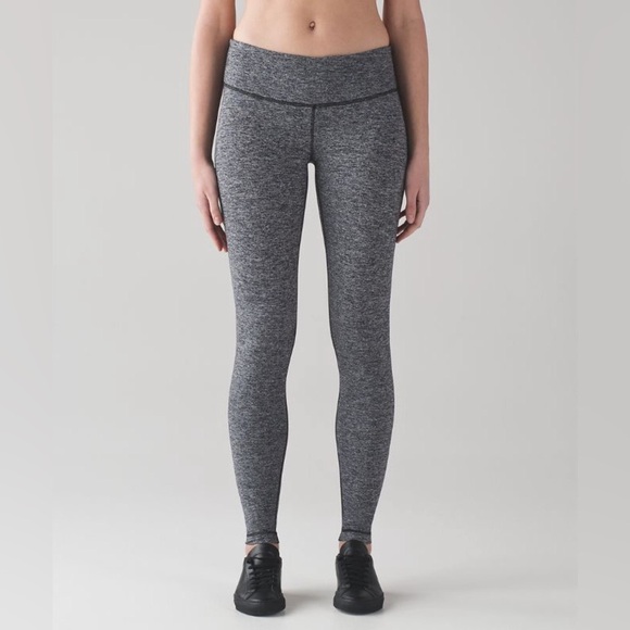 lululemon athletica Pants - Lululemon wunder under heathered black size 8 28” inseam